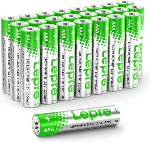 Miniatura 8 de Lepro - Paquete de 100 pilas AAA, pilas triple A con potencia ultra duradera – Alto rendimiento, 1.5V a prueba de fugas, pilas alcalinas AAA