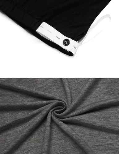 Miniatura 5 de Ekouaer - Conjunto de pijama de maternidad para mujer, para el hospital, de manga corta raglán, estilo béisbol, para embarazo y lactancia