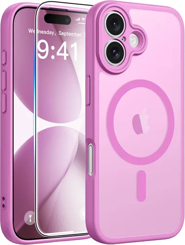 Miniatura 210 de FNTCASE - Funda para iPhone 16 Pro: magnética, mate, translúcida, de grado militar, protectora contra caídas, resistente, fina, duradera y a prueba