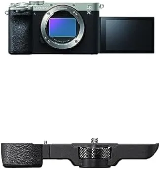 Paquete de cámara Sony Alpha 7C II con lente intercambiable de marco completo, color plateado + extensión de agarre Sony GP-X2 para Alpha 7CII y