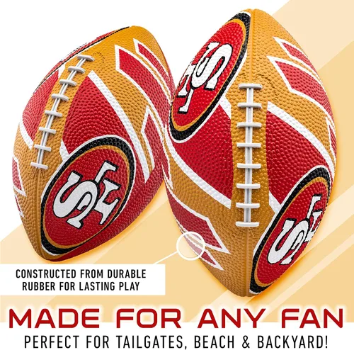 Miniatura 2 de Franklin Sports NFL Team Footballs - Rubber Youth Mini Balls for All Teams - Kids 8.5" Football + Air Pump Sets - Official NFL Licensed