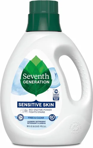 Miniatura 9 de Seventh Generation Detergente líquido para ropa, Free & Clear, 30 cargas, certificado USDA 97% de base biológica, 45 onzas líquidas