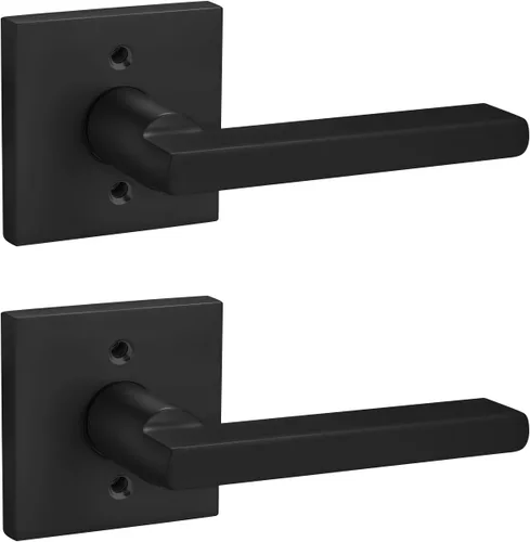Miniatura 43 de Goldenwarm Manija de puerta simulada de oro cepillado – Palanca interior decorativa sin giro para despensa, puertas francesas y armarios (2 piezas)