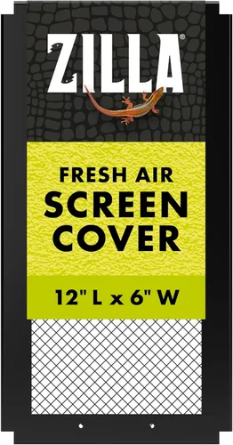 Miniatura 10 de Zilla Fresh Air Cubierta de Pantalla, Cubierta de Malla Metálica Segura y Duradera para Terrarios de Reptiles, 12 x 6 Pulgadas