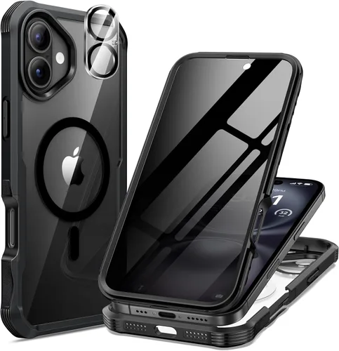 Miniatura 30 de seacosmo para iPhone Air Funda, Carcasa Completa con Protector de Privacidad de Vidrio Templado 9H Integrado y Protector de Lente de Cámara