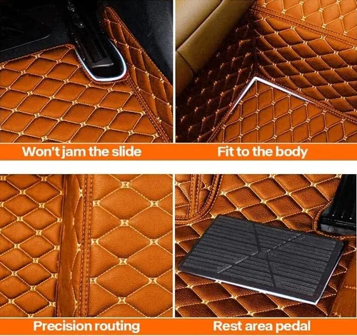 Miniatura 6 de Tapetes de suelo de automóvil compatibles con el 99 % de los sedán, SUV, deportivos, cobertura completa, compatible con hombres y mujeres, Negro