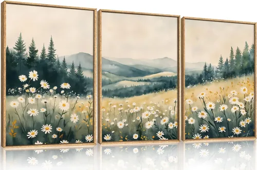 Miniatura 45 de Arte de Pared de Lienzo Enmarcado con Grandes Pinceladas Abstractas, Decoración de Pared Azul Marino Neutro, Pintura de Pared Moderna en Tonos