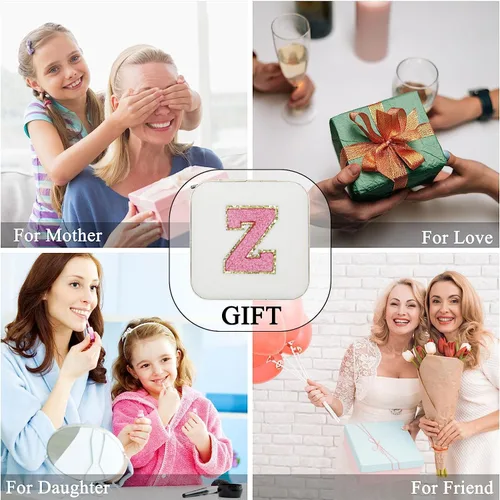 Miniatura 5 de Organizador de joyas de viaje para mujeres y niñas, mini organizador de joyas de viaje, organizador de anillos de viaje, organizador de collares