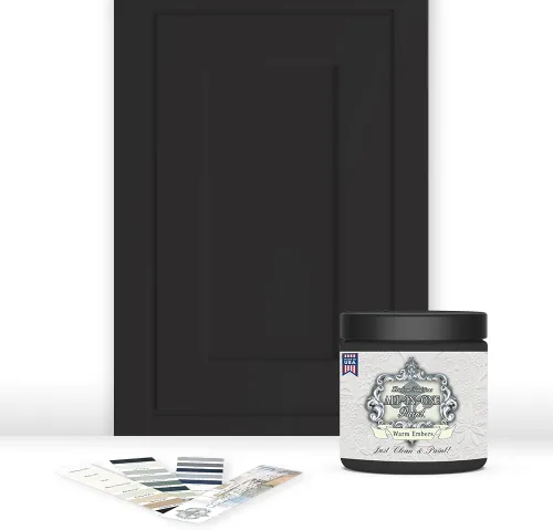 Miniatura 184 de Pintura TODO EN UNO, Abbey (gris cálido), Muestra de 8oz - Pintura duradera para gabinetes y muebles. Imprimación y capa superior incorporadas,