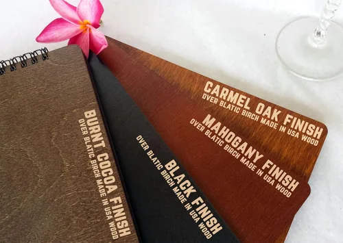 Miniatura 6 de Libros de invitados de boda de madera personalizados (11 x 8.5 pulgadas, tinte de madera de roble) con encanto rústico, álbum de fotos instantáneas