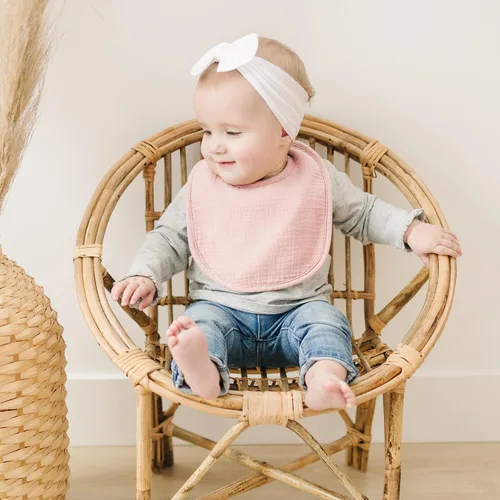 Miniatura 3 de Konssy Baberos de muselina para bebé, paquete de 8 unidades, bandana de algodón, unisex, para niños y niñas, juego suave y absorbente para dentición