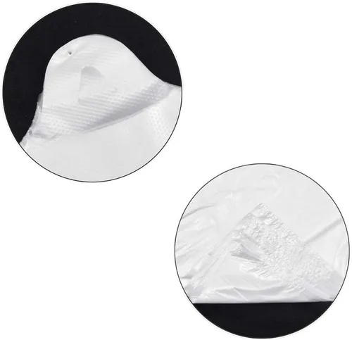 Miniatura 3 de Bolsas para camisetas de plástico con asas para mercancía y supermercado, bolsas de plástico para negocio, 12 x 20 pulgadas (blanco, 100 unidades)