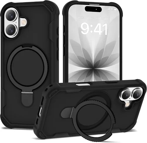 Miniatura 17 de Funda compatible con iPhone 12 y 12 Pro de 6.1 pulgadas con soporte de anillo magnético [protección militar contra caídas] [compatible con MagSafe]