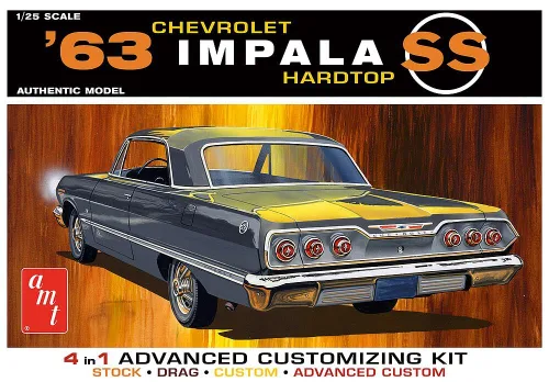 Miniatura 6 de AMT 1958 Chevy Impala Hardtop Ala Impala 1:25 Kit de modelo a escala 1:25