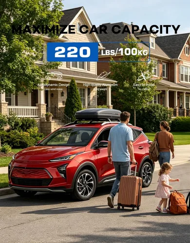 Miniatura 3 de Wonderdriver Barras Transversales para Portaequipajes de Techo 220 lb Compatibles con Chevy Chevrolet Bolt EUV 2022 2023 2024 2025 Bolt-EUV, Barras