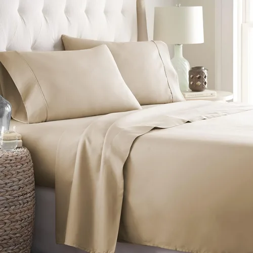 Miniatura 9 de Danjor Linens Juego de sábanas Cal King para personas que duermen con calor, sábanas de calidad de hotel con 4 fundas de almohada, bolsillos 03