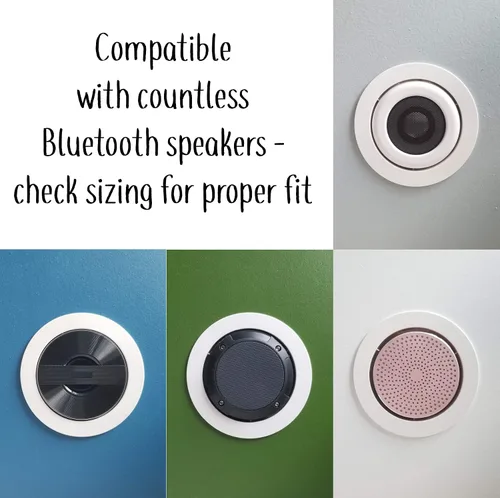 Miniatura 6 de Mount Genie - Soporte empotrado para altavoz Bluetooth de pared o techo [modelo 2019] Incluye parrilla opcional. Diseño galardonado. Sonido