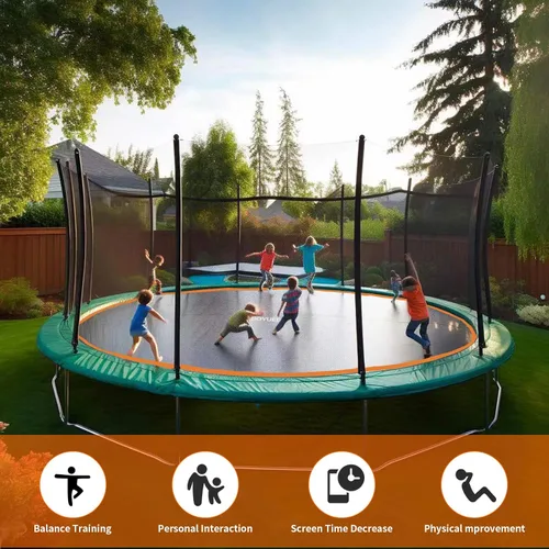 Miniatura 4 de Trampoline Mat Replacement，12.56FT Diameter Mat with 72 Rings，Fits 14FT Steel Frame,Fits 5.3"-5.7" Springs， Excluding Springs and Frame