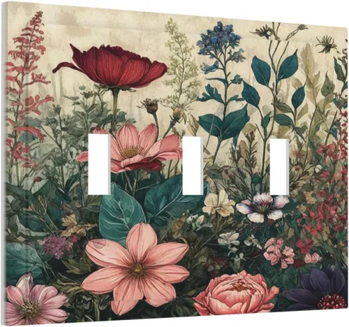 Miniatura 209 de Rainbow in the Clouds - Placas de Pared de Doble Interruptor de 2 Posiciones, Panel de Arte Rosa, Cubierta de Interruptor de Luz, Placa Frontal Arco