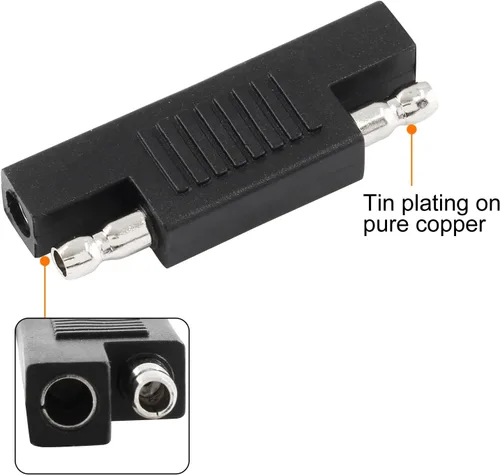 Miniatura 3 de Paquete de 6 conectores adaptadores de polaridad inversa SAE, adaptador de enchufe de desconexión rápida SAE para cable de extensión SAE a SAE