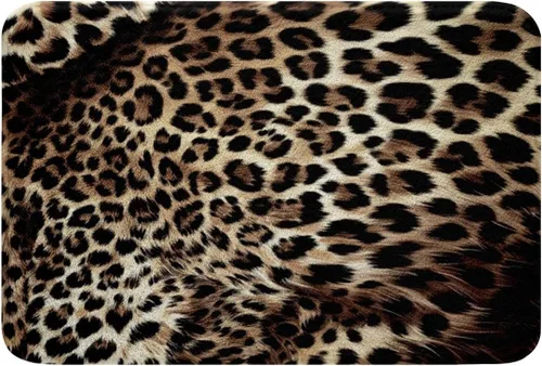 Erosebridal Alfombras de baño con estampado de leopardo, ultra suaves, antideslizantes, decorativas, para habitación de animales de safari, 20 x 32