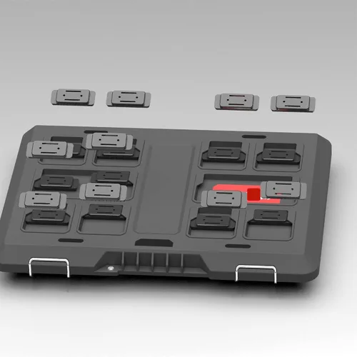 Miniatura 2 de NyVoozy Sistema de montaje de 20 piezas, pies de montaje para el sistema Milwaukee Packout (negro)