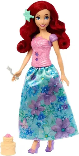 Miniatura 4 de Mattel Disney Princess Ariel - Juego de muñecas de moda, gira y revela con 11 sorpresas, incluyendo 5 accesorios, 5 calcomanías y escena de juego
