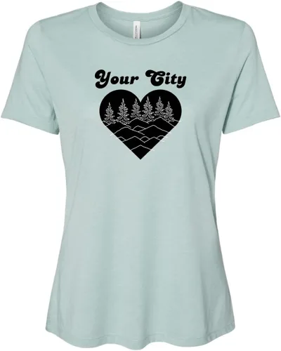 Miniatura 20 de Cute Women's Screen Printed Crew Neck Tee, Shirts With Sayings, Dusty Blue or Olive