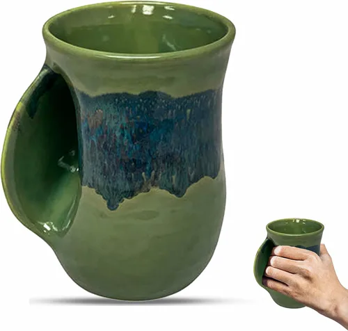 Miniatura 14 de Clay in Motion - Taza calentadora de manos para diestros, diseño Desert Sand