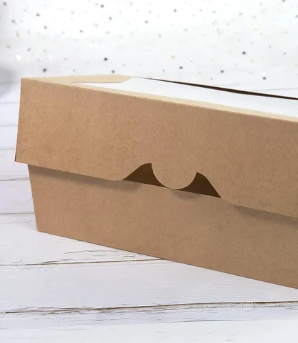 Miniatura 4 de Paquete de 15 cajas de pastelería marrón para panadería de 12 x 8 x 3 pulgadas, donas grandes, magdalenas, cajas de galletas con ventana de PVC