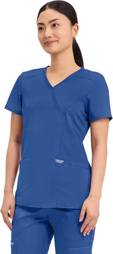 Miniatura 2 de Workwear Revolution WW610 - Ropa quirúrgica con estilo cruzado falso para mujer, elástica, suave y de fácil cuidado