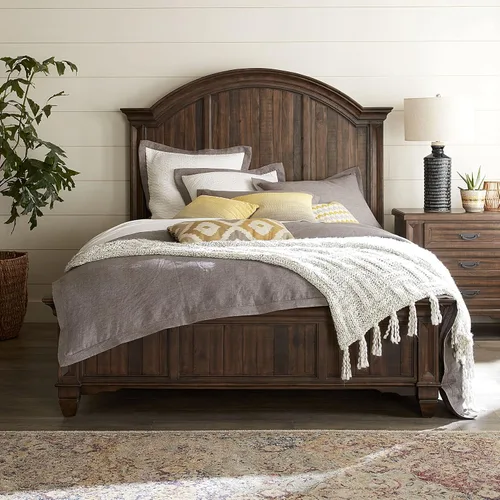 Miniatura 9 de Modus Furniture Cama de madera maciza, California King, Kentfield - roble negro a la deriva