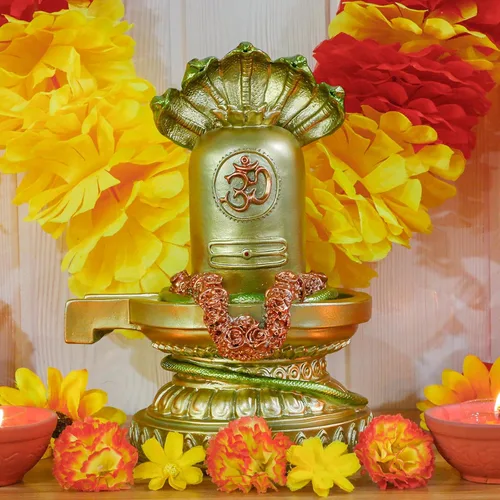 Miniatura 4 de alikiki Dios hindú Shiva Lingam Estatua - India Templo Mandir Murti Señor Ídolo Templo indio Pooja Artículo Puja Escultura Religiosa Diwali Regalos
