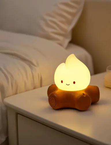 Miniatura 7 de 3 piezas Luz Nocturna de Fogata para Niños, Lindos Regalos de Lámpara de Fogata, Luces de Llama LED Iluminadas, Regulable, Luz Nocturna Recargable