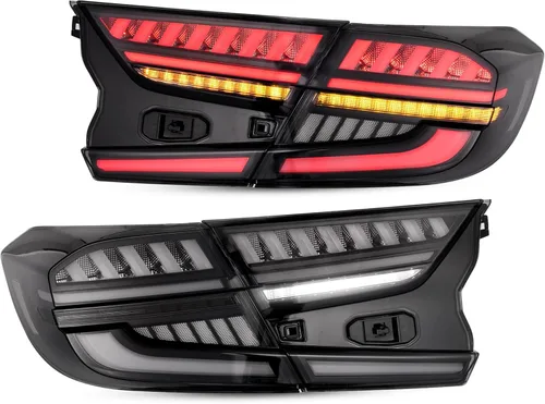 VLAND Luces traseras LED compatibles con Honda Accord de 10ª generación 2018-2023 Lámparas traseras con animación dinámica luz de respiración, con