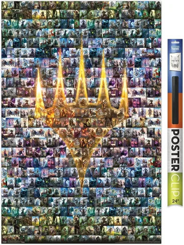 Miniatura 18 de Trends International Magic: The Gathering - Póster de collage de pared, 14.725 x 22.375 pulgadas, versión enmarcada de madera de granero