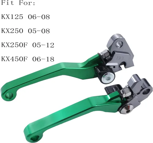 Miniatura 4 de Manija de palanca de freno de embrague de pivote plegable CNC para motocicleta KX125 KX 125 2006 2007 2008 KX250F KXF 250 KXF 250 2005-2012 KX450F