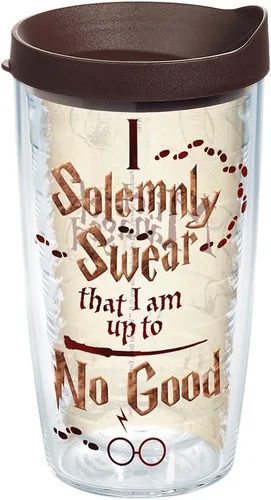 Tervis Vaso aislado de doble pared de Harry Potter I Solemnly Swear hecho en Estados Unidos mantiene las bebidas frías y calientes, 16 onzas, clásico