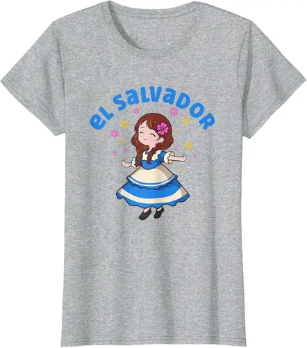 Miniatura 27 de Camiseta de mujer hispana con bandera salvadoreña de El Salvador Orgullosa, Negro