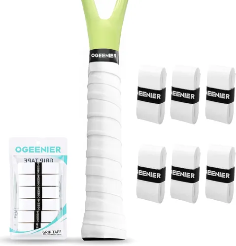 Miniatura 12 de OGEENIER Tennis Racket Grip Tape, 3, 6, 12 Pack Tennis Overgrip Tape, Absorbent and Anti-Slip, Precut Soft Racquet Wrap Grips Tape for Pickleball