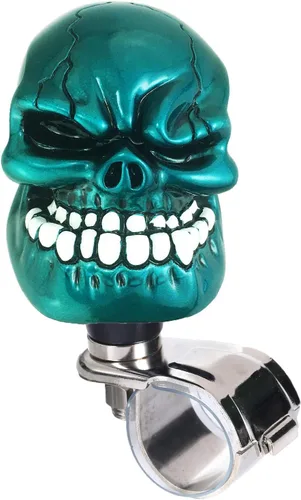 Miniatura 6 de Pomo Giratorio de Volante con Calavera Perilla Giratoria de Conducción Suicida Mango de Potencia Ajuste Universal para la Mayoría de Vehículos Autos