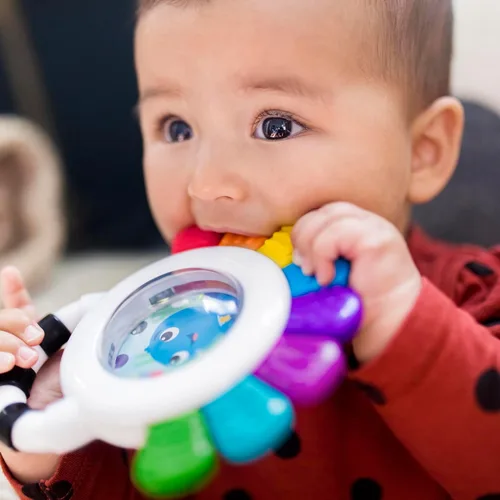 Miniatura 10 de Baby Einstein Outstanding Opus The Octopus - Sonajero sensorial y mordedor, juguete multiusos, sin BPA y refrigerable, 3 meses en adelante, Sonajero