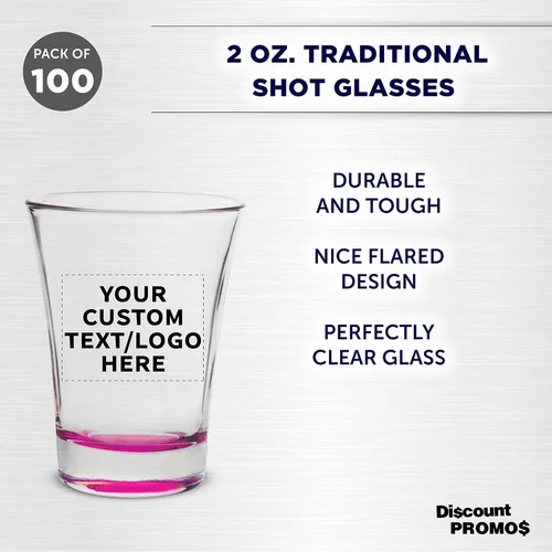 Miniatura 3 de Vasos de chupito personalizados de 2 onzas, juego de 100 unidades, paquete personalizado a granel, ideal para bodas, fiestas, cumpleaños, regalos
