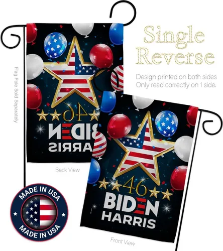 Miniatura 3 de Biden Harris Flag Juego de 46 banderas de jardín, soporte de pared patriótico, voto, presidente demócrata, republicano, Tea Party, Estados Unidos