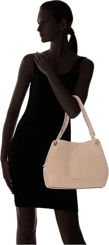 Miniatura 6 de Michael Kors Raven - Bolso de hombro grande de piel con guijarros Rosa (rosa suave).