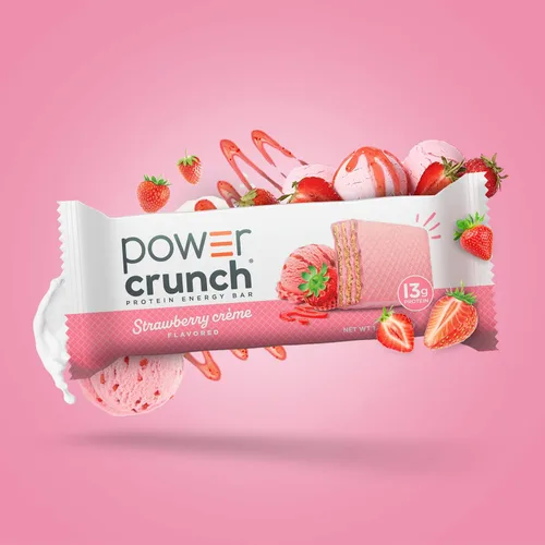 Miniatura 4 de Power Crunch Barras de oblea Protein Energy, crema de fresa, 1.4 onzas (12 unidades)