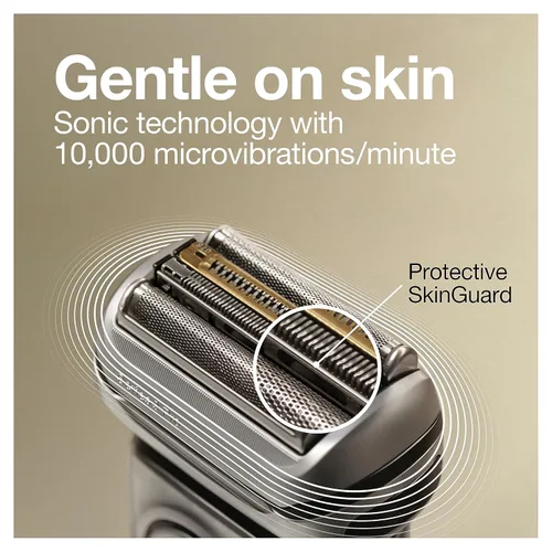 Miniatura 6 de Braun Maquinilla de afeitar eléctrica para hombres, afeitadora de papel de aluminio impermeable, serie 9 Pro 9477cc, afeitado húmedo y seco