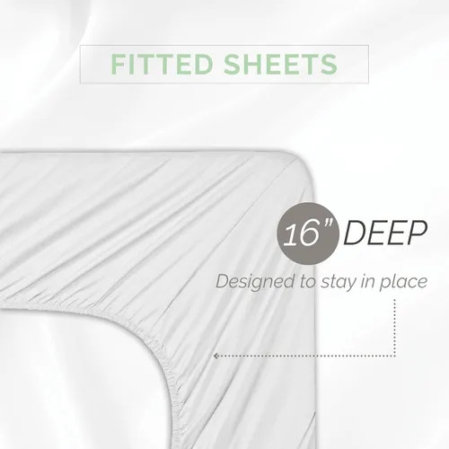 Miniatura 7 de Elegant Comfort Juego de edredón de 6 piezas de lujo, más suave y acogedor, juego completo suave y sedoso que incluye juego de sábanas con bolsillos