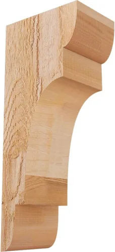 Miniatura 45 de Ekena Millwork COR04X12X12NEB00RWR 4 pulgadas de ancho x 12 pulgadas de profundidad x 12 pulgadas de alto New Brighton Rough Sawn Corbel, cedro rojo