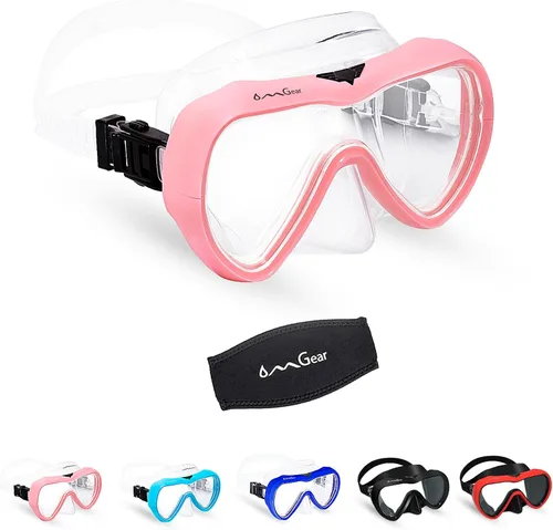 Miniatura 9 de OMGear - Gafas de natación con cubierta para la nariz, máscara de buceo y esnórquel, máscara para niños y adultos, máscara de esnórquel para buceo